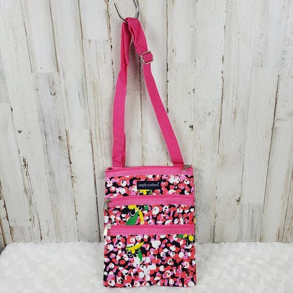 Simply Southern Floral Crossbody Bag Pink - Picture 1 of 7